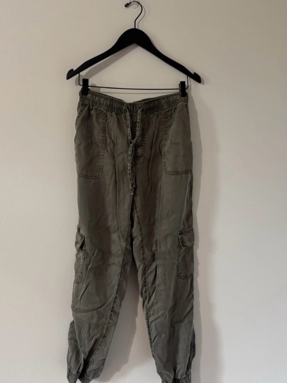 Olive Cargo Jogger Pants - Casual Utility Styled